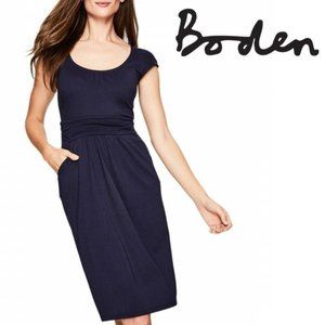 Boden Margot Jersey Dress in Navy Blue